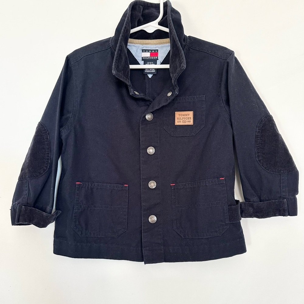 TOMMY HILFIGER Vintage Navy Kids Chore Utility Jacket Barn Coat - Size 2T